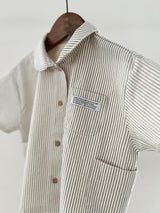 Side pocket stripe shirt