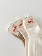 ［condor］Side openwork perle knee high socks