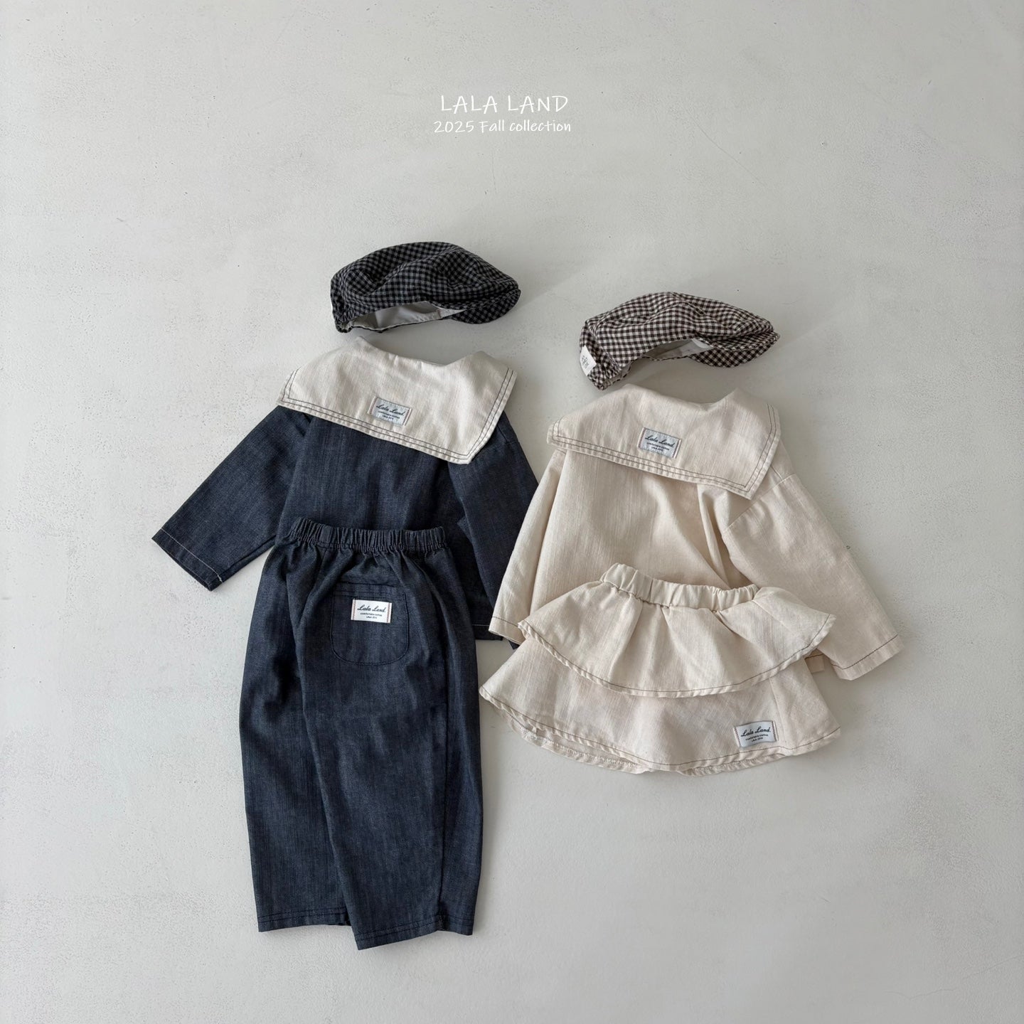 ［Lala land］Stitch sailor denim shirt (kids)
