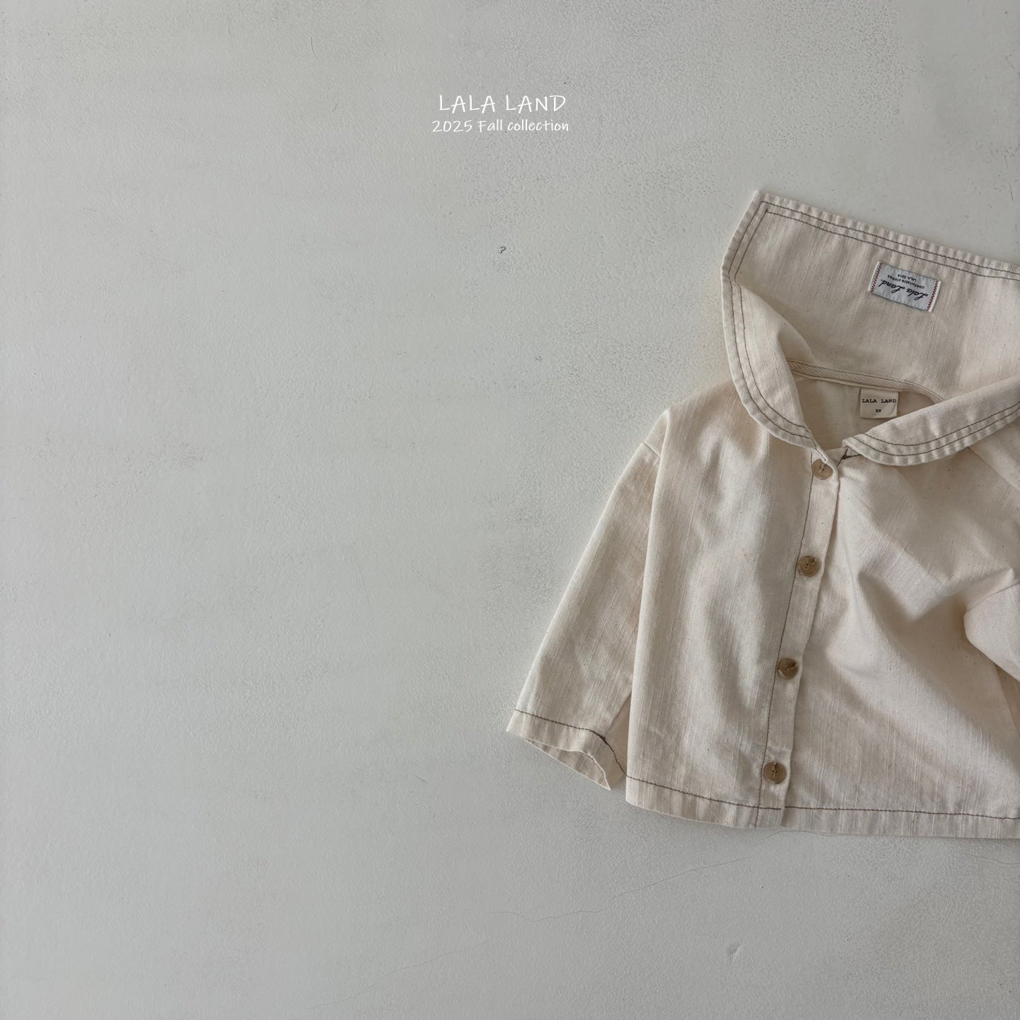 ［Lala land］Stitch sailor denim shirt (kids)