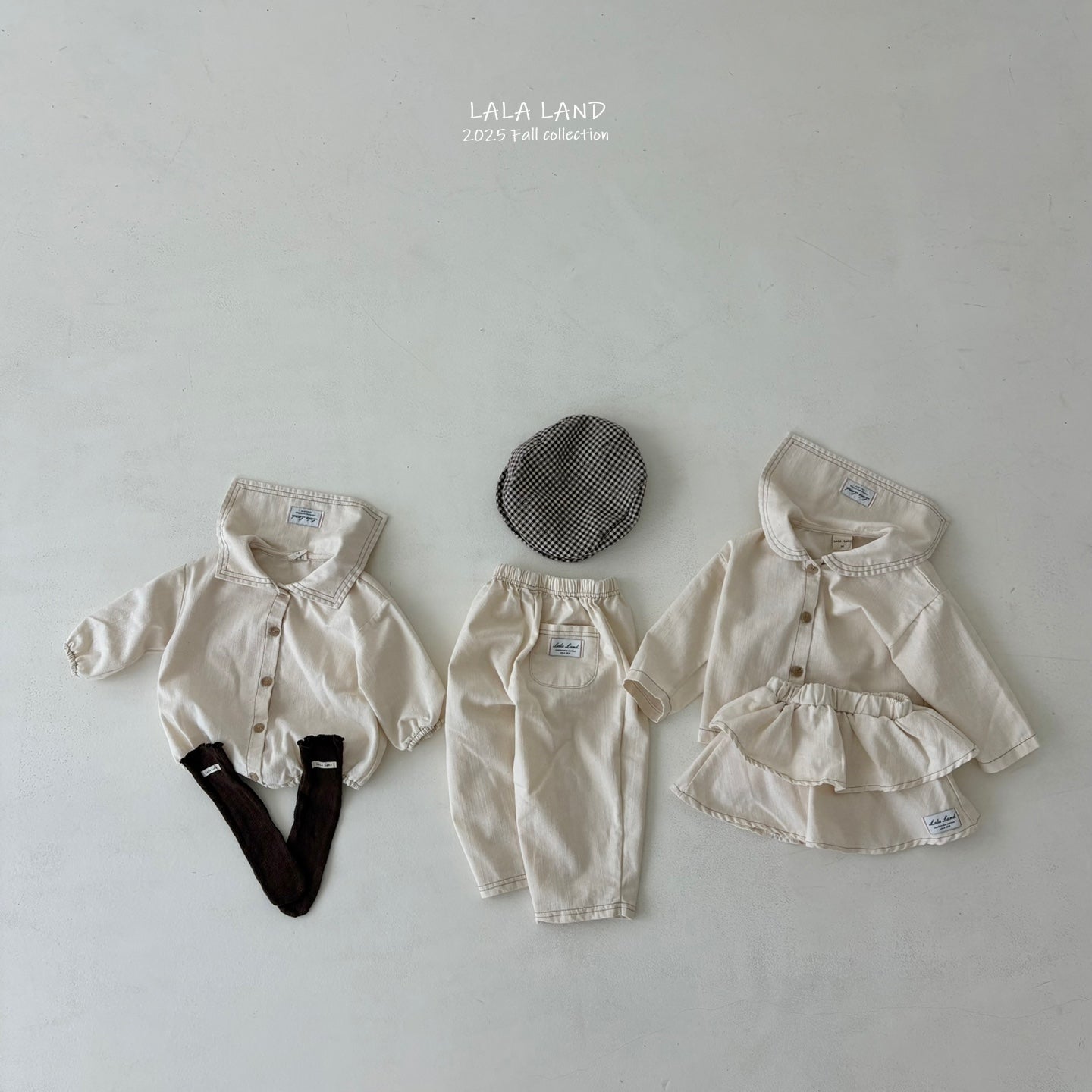 ［Lala land］Stitch sailor denim shirt (kids)