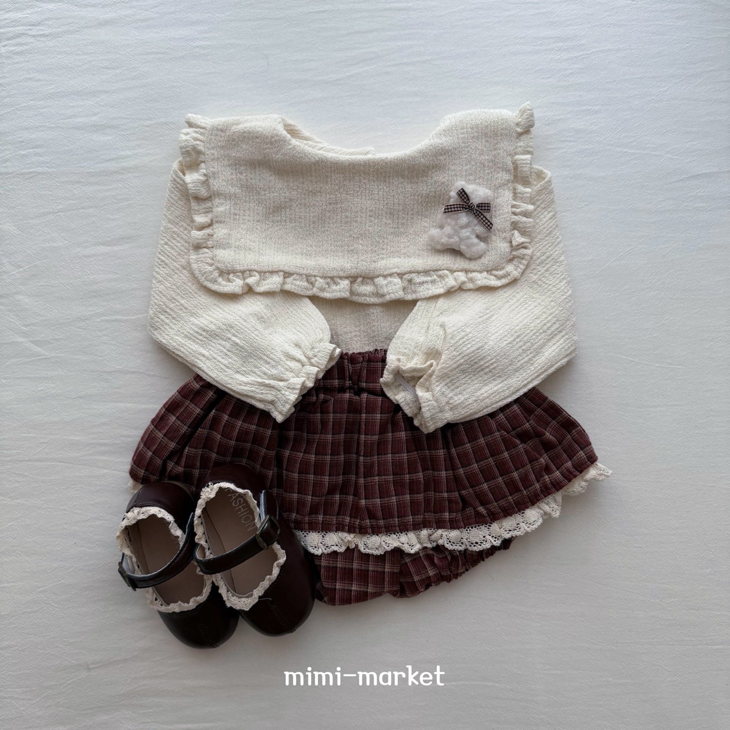 ［mimi market］Check lace cancan bloomer