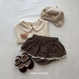 ［mimi market］Check lace cancan bloomer