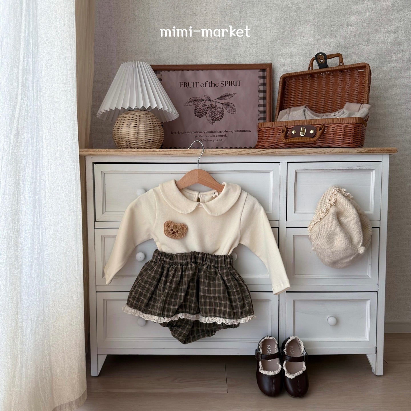［mimi market］Check lace cancan bloomer