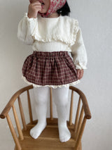 Check lace cancan bloomer