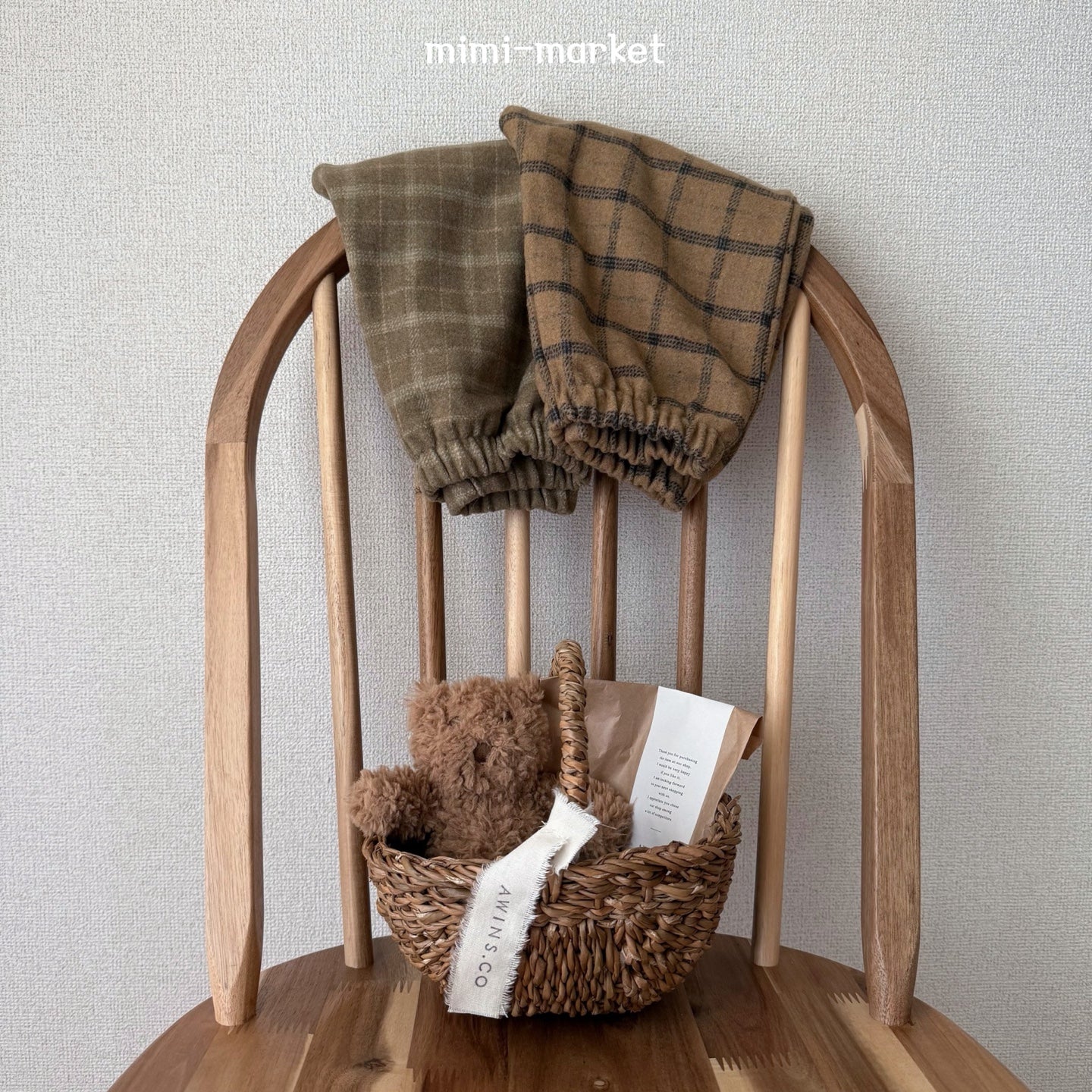 ［mimi market］Mof check pants