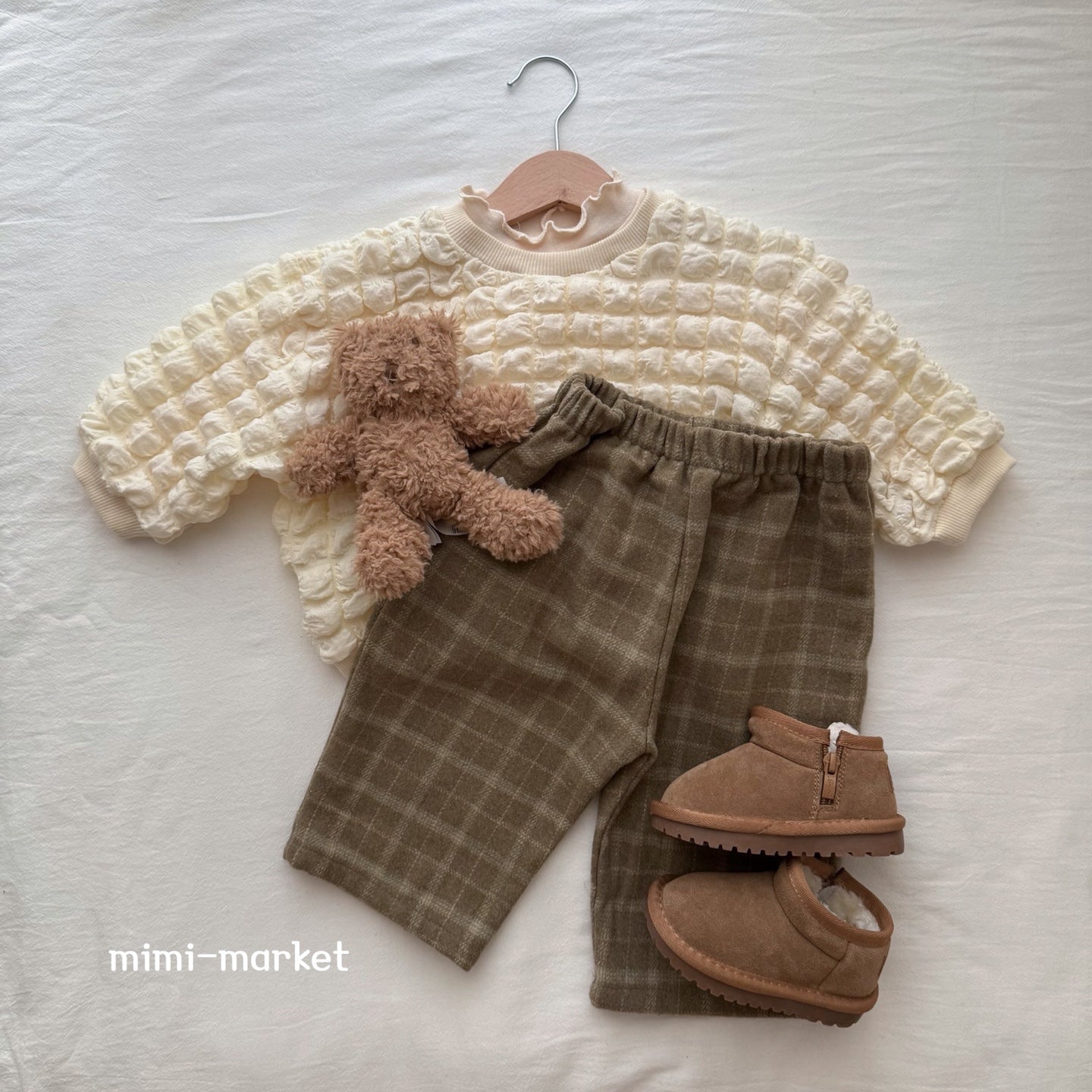 ［mimi market］Mof check pants