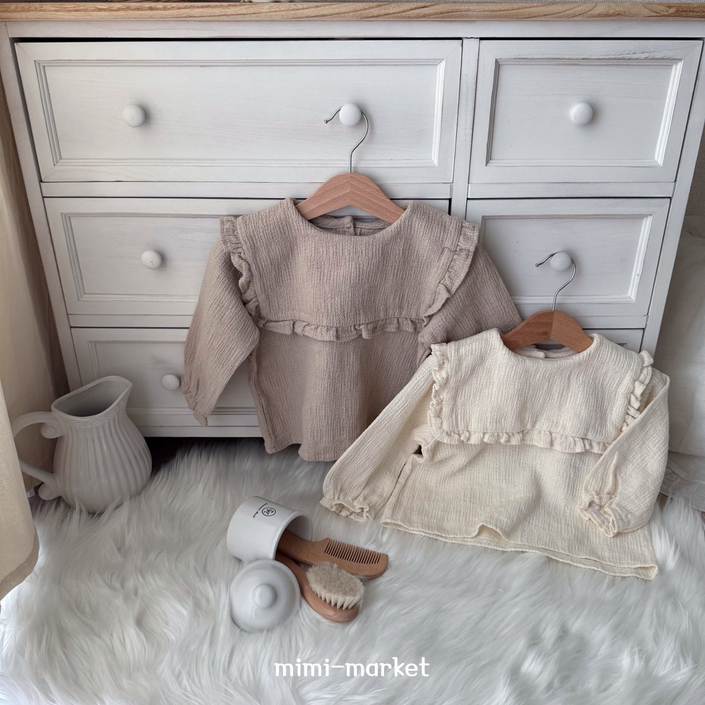 ［mimi market］Sailor frill blouse