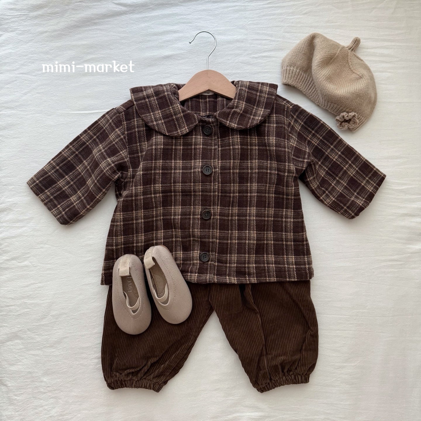 ［mimi market］Sailor check coat