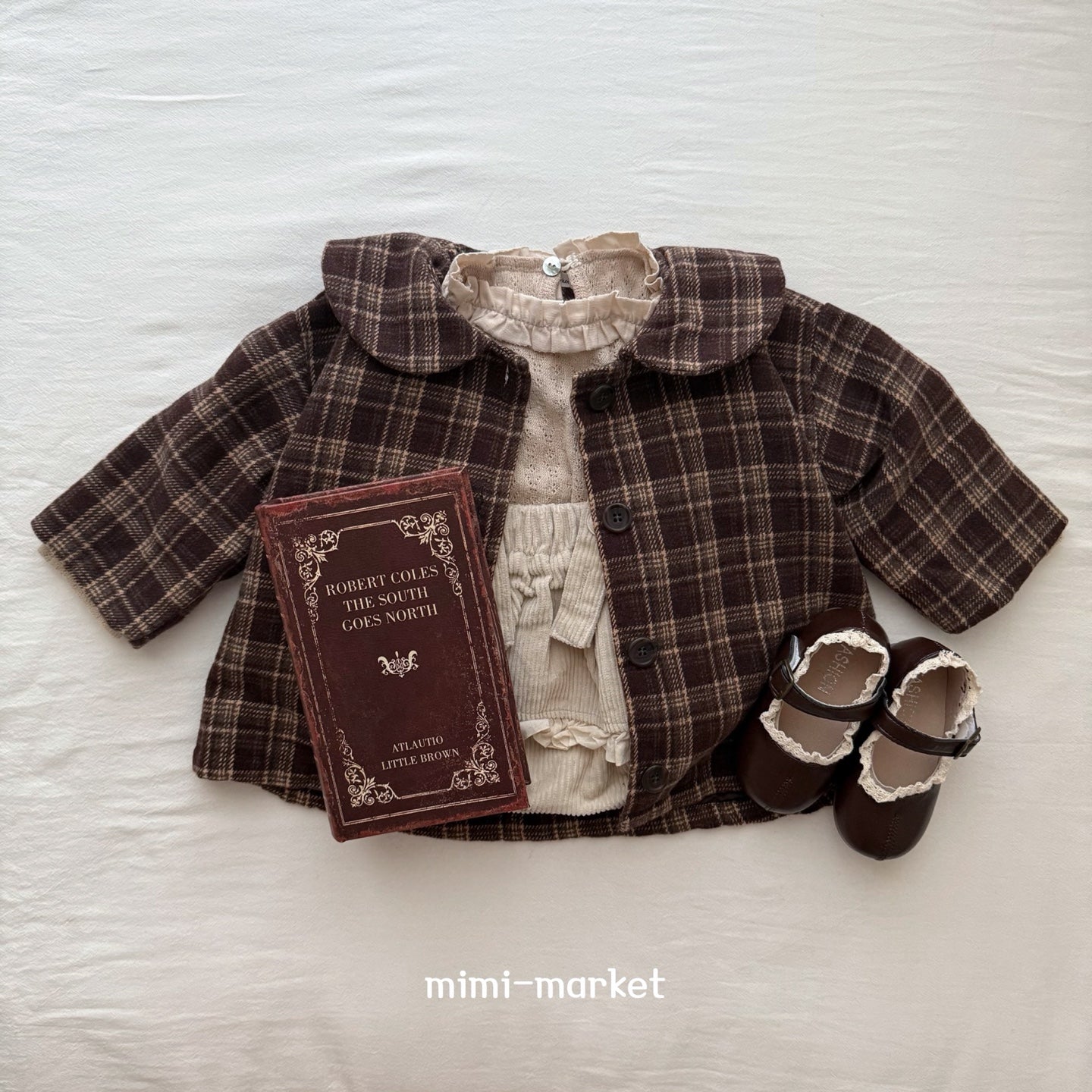 ［mimi market］Sailor check coat