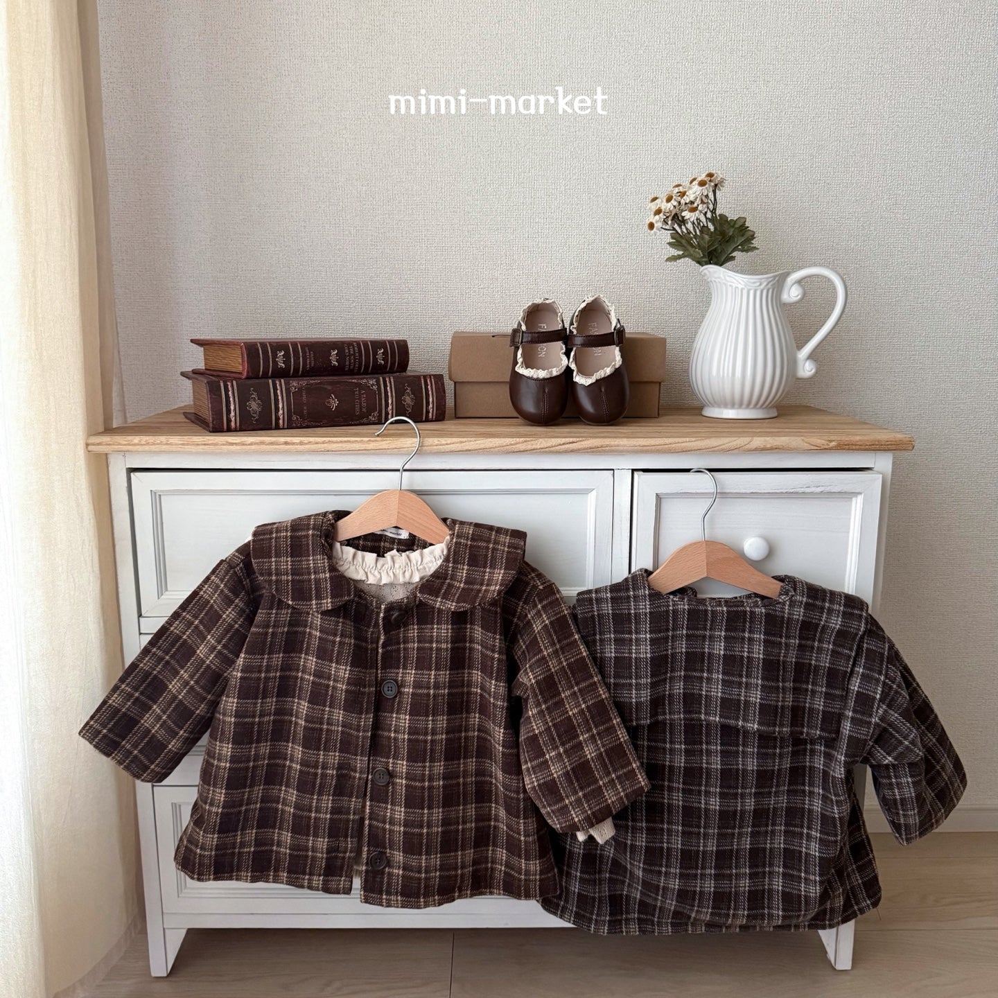 ［mimi market］Sailor check coat