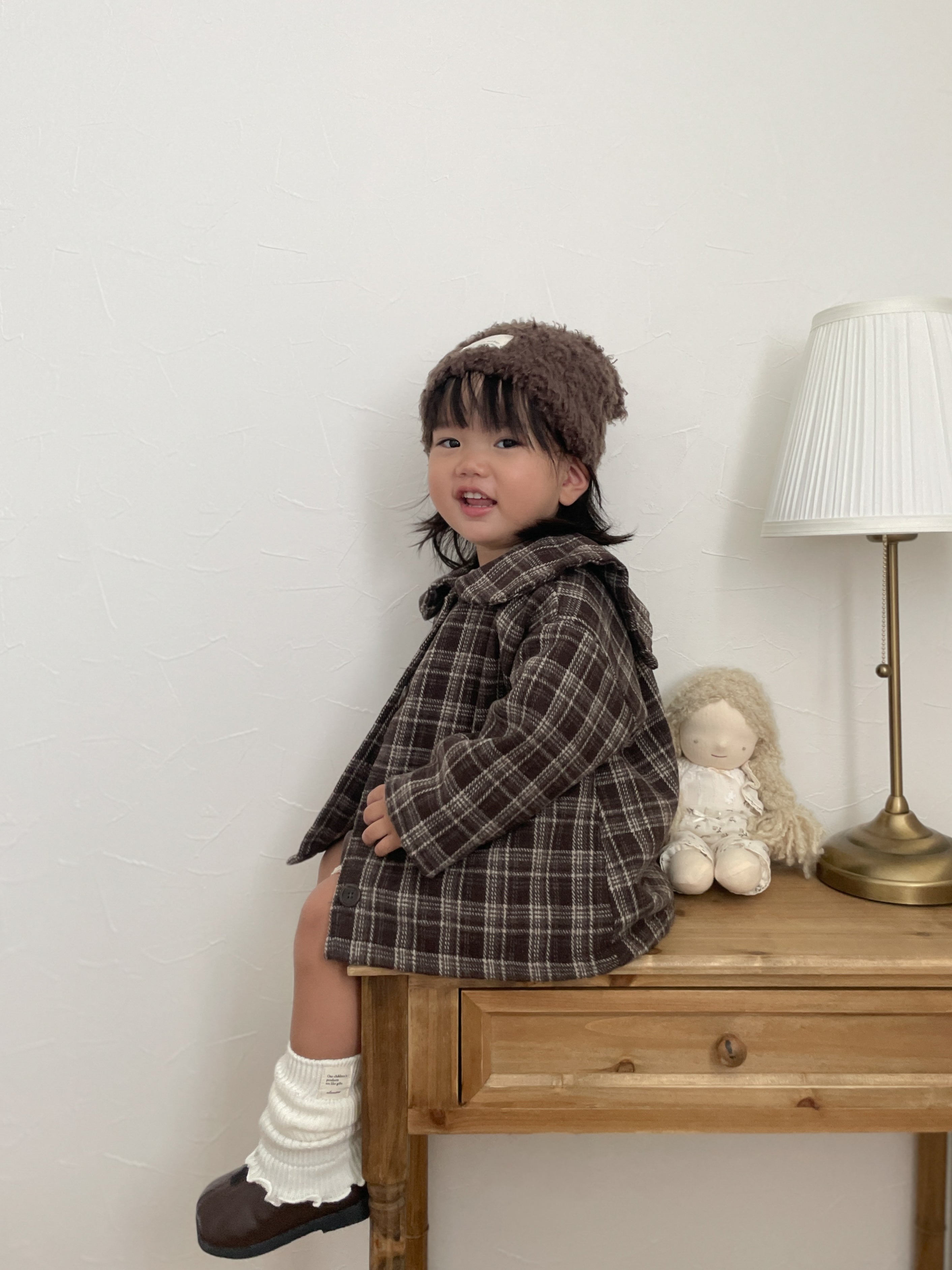 ［mimi market］Sailor check coat