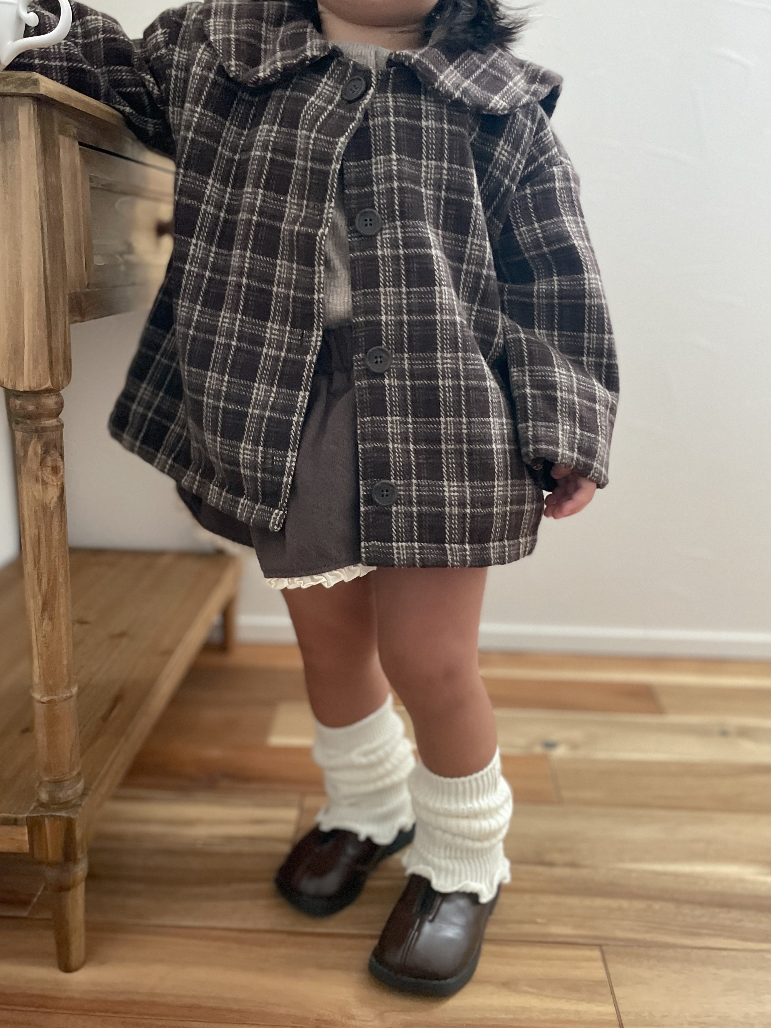 ［mimi market］Sailor check coat