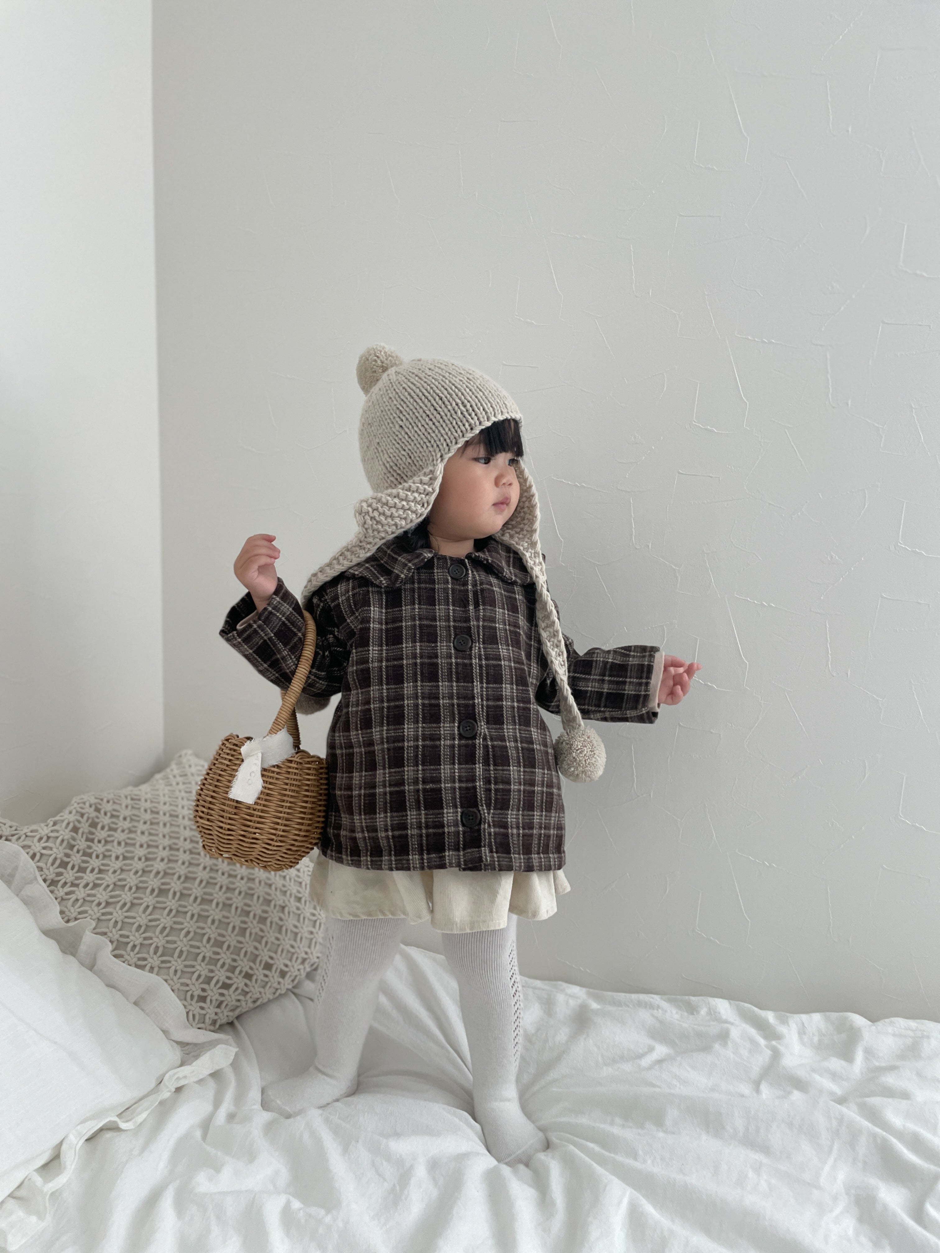 ［mimi market］Sailor check coat