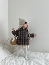［mimi market］Sailor check coat
