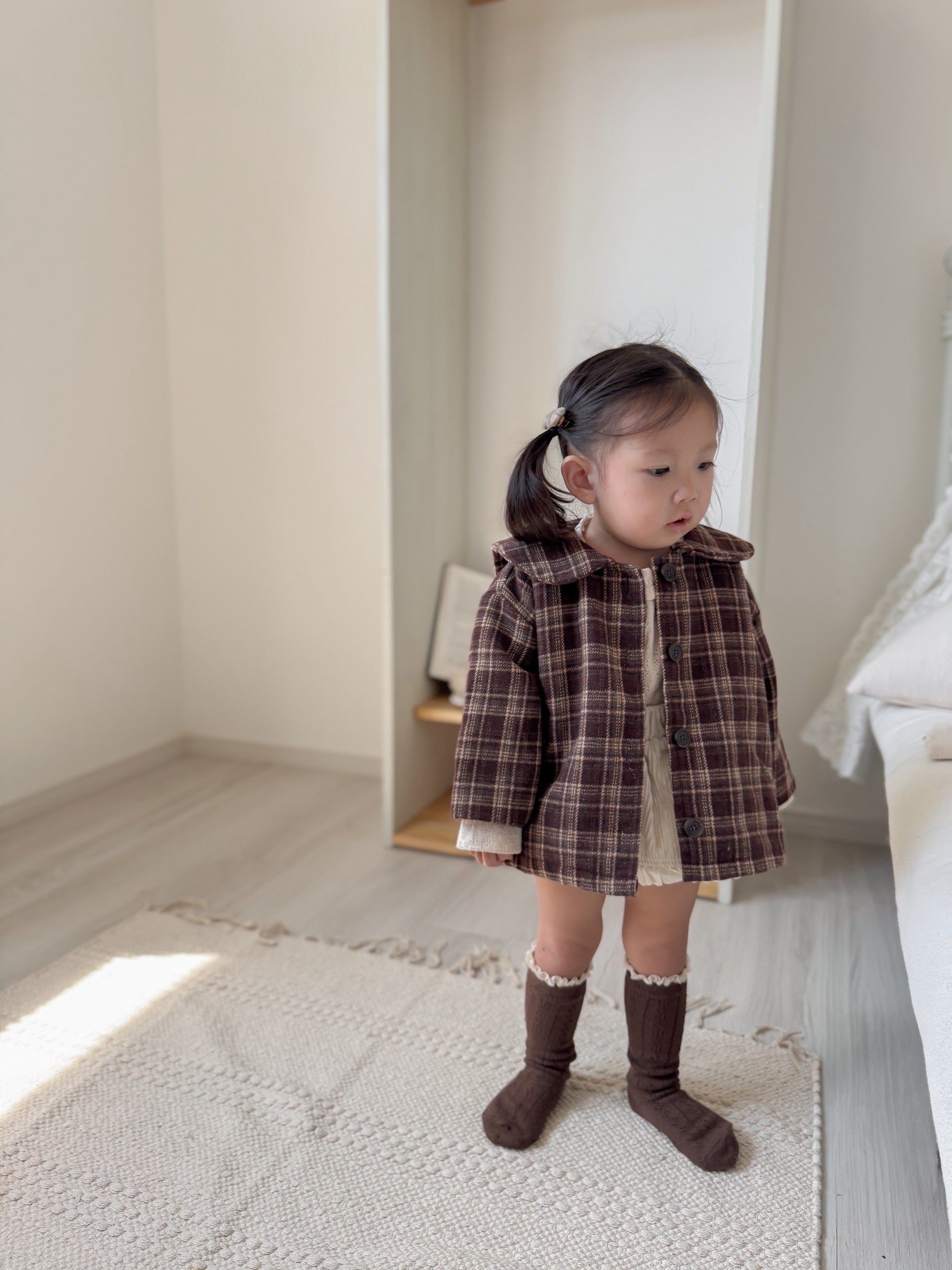 ［mimi market］Sailor check coat