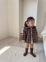 ［mimi market］Sailor check coat