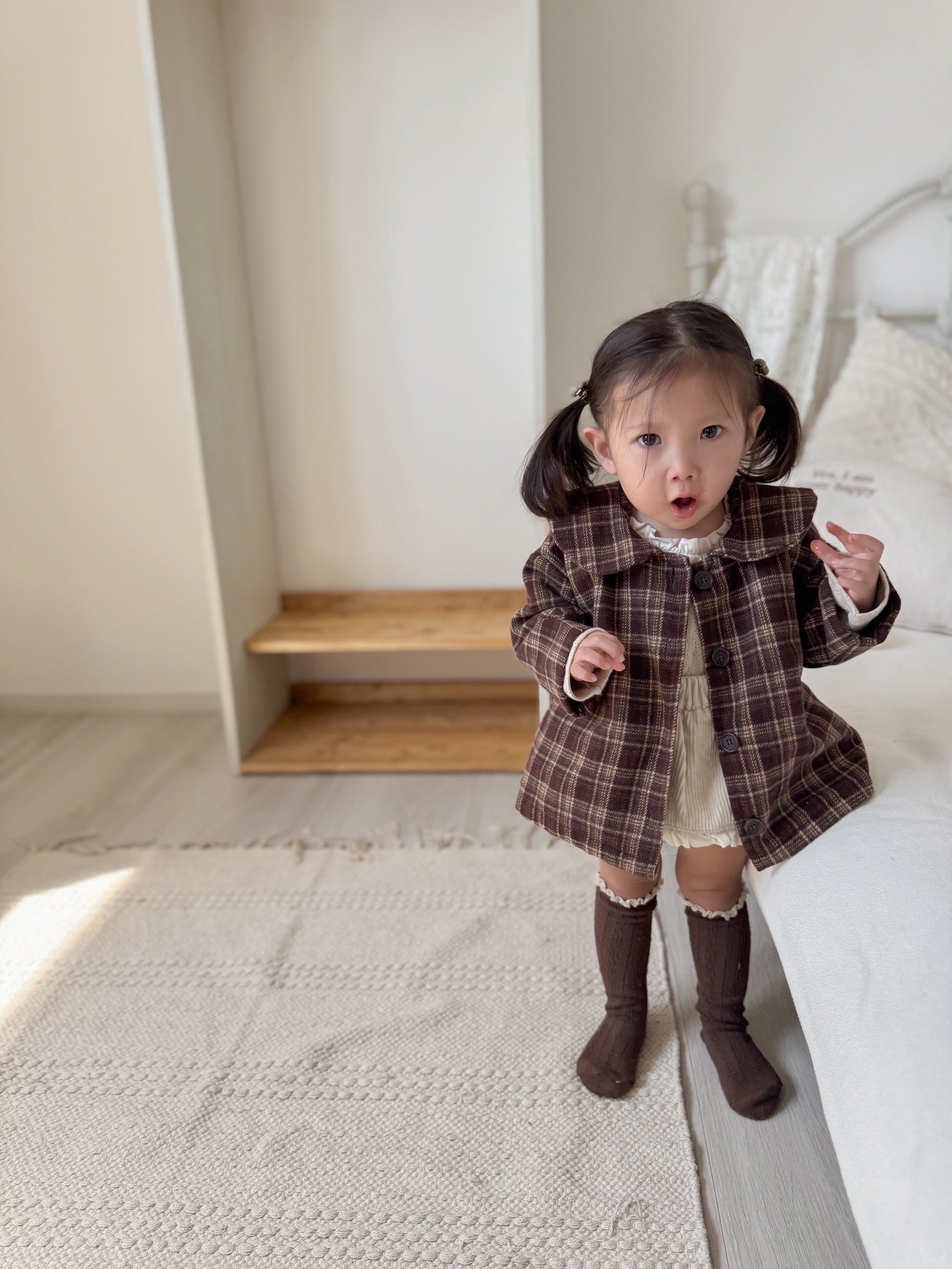 ［mimi market］Sailor check coat