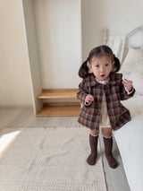 ［mimi market］Sailor check coat