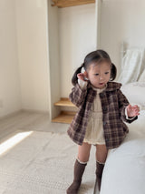 ［mimi market］Sailor check coat