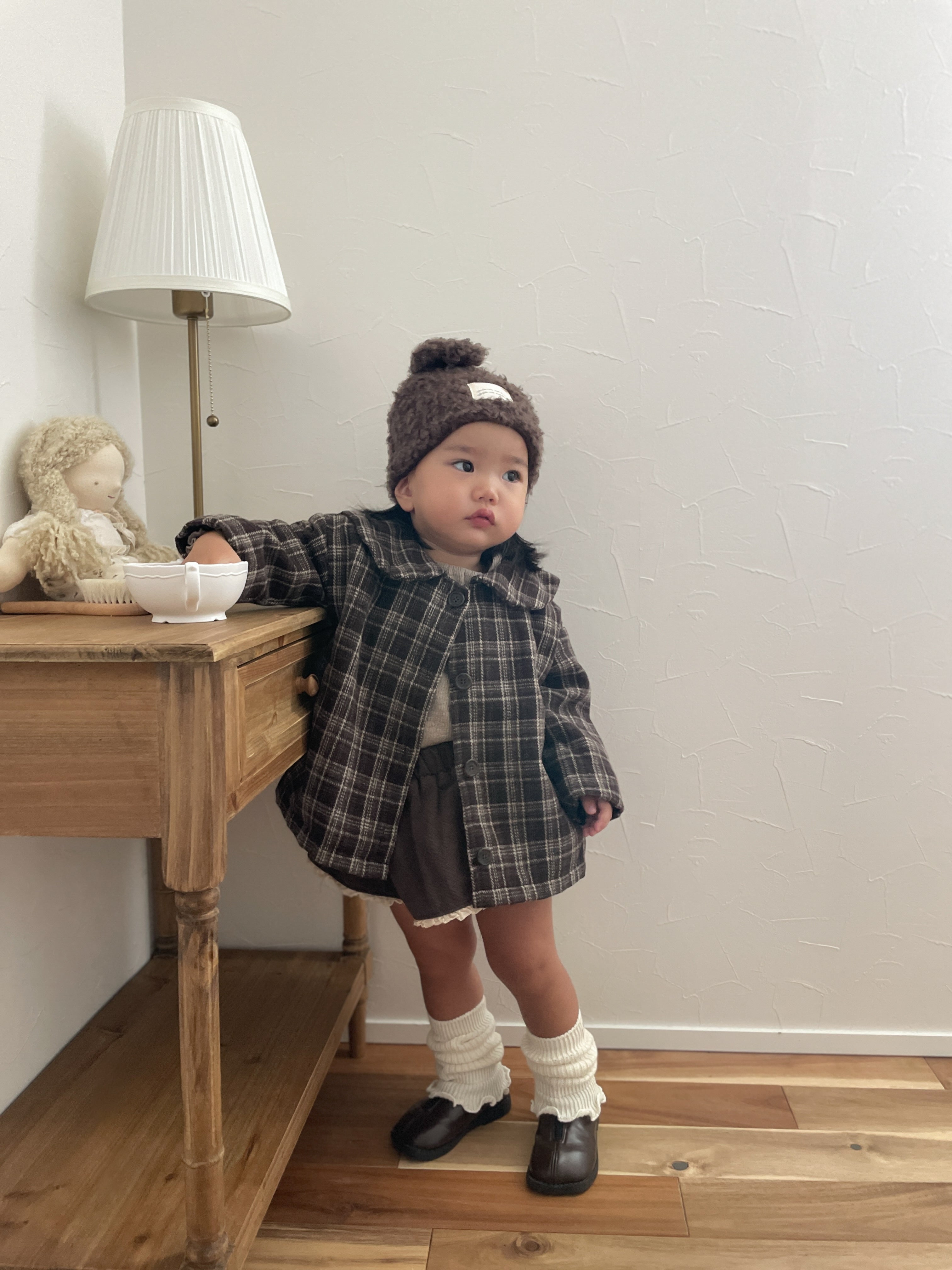 ［mimi market］Sailor check coat