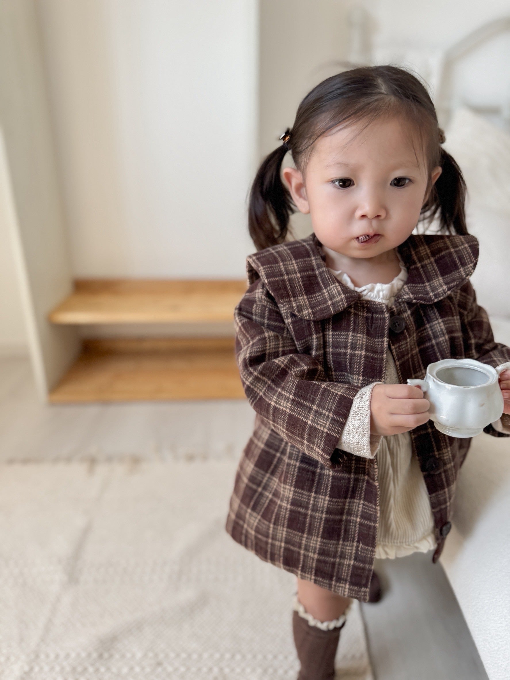 ［mimi market］Sailor check coat