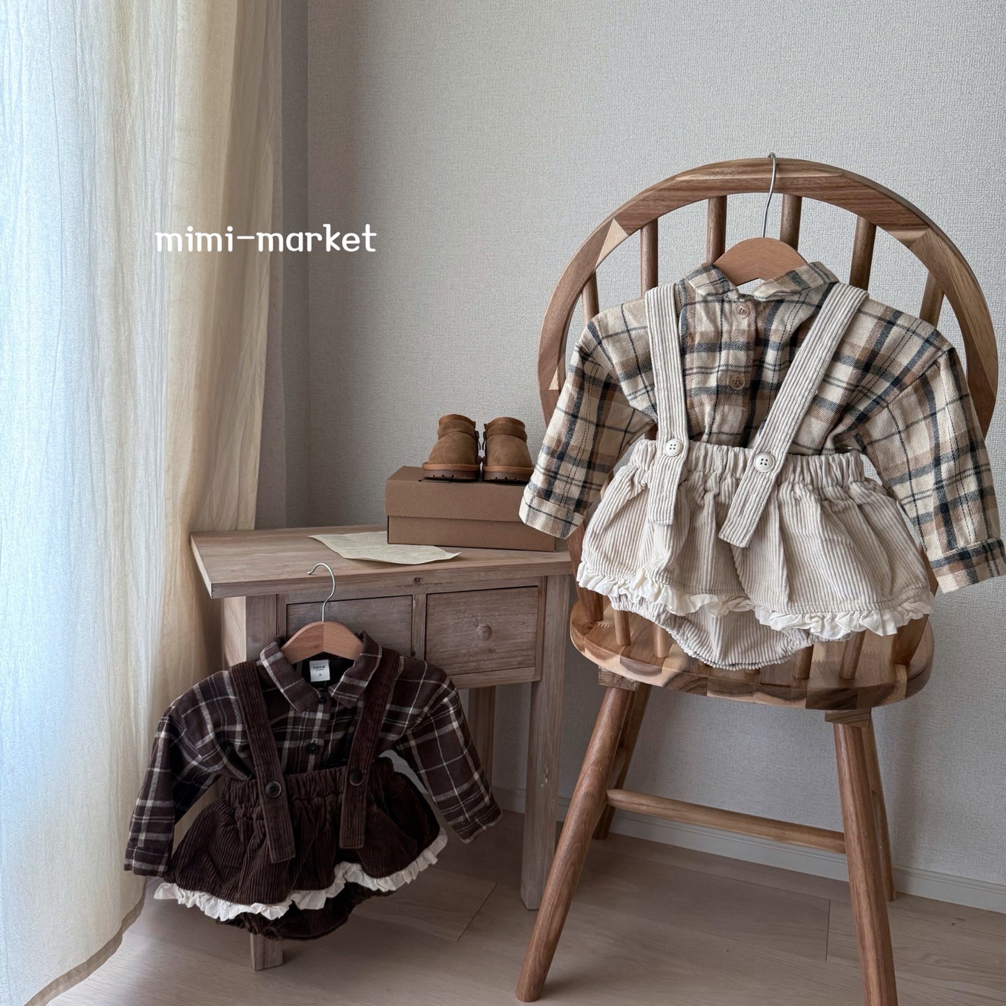 ［mimi market］Check shirt
