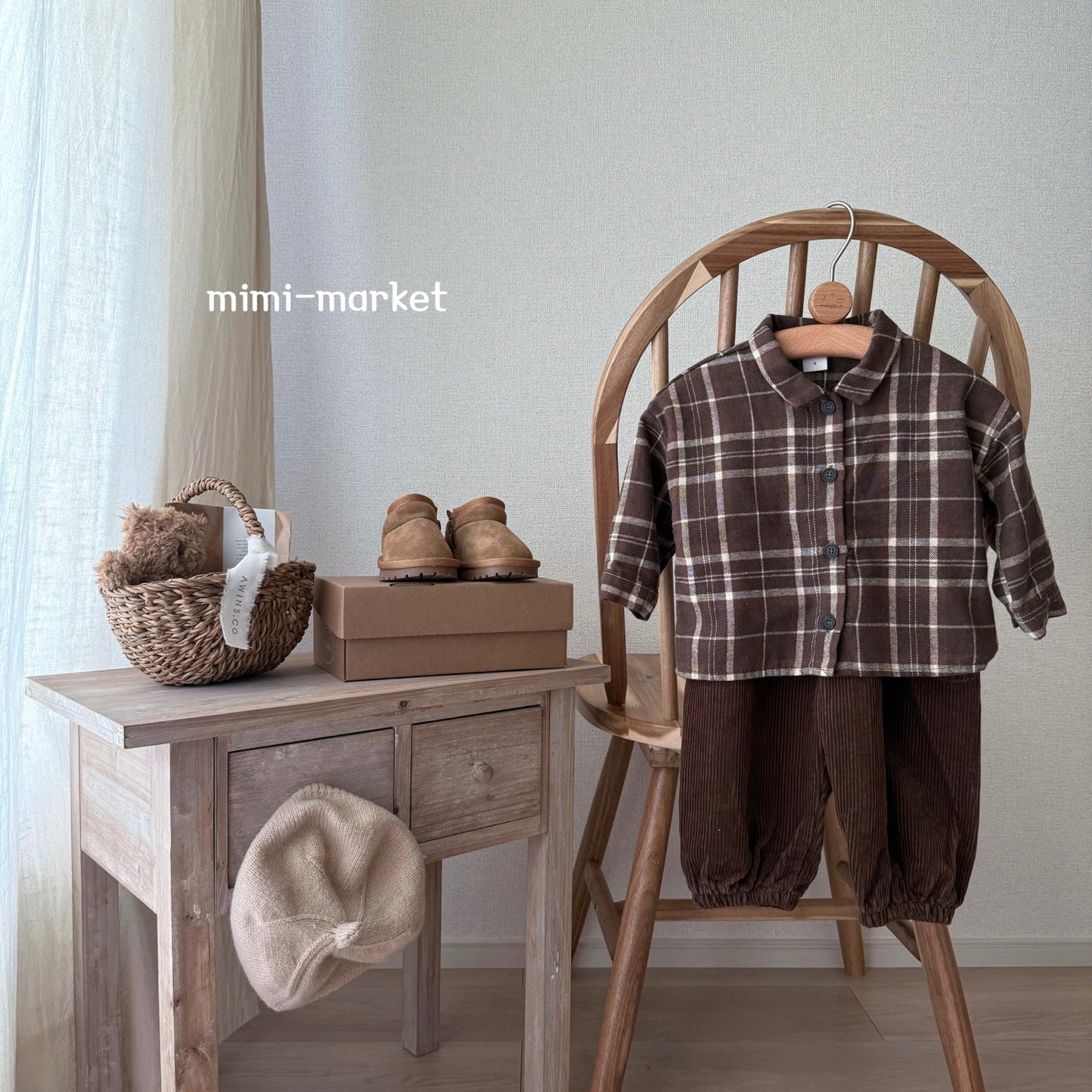 ［mimi market］Check shirt