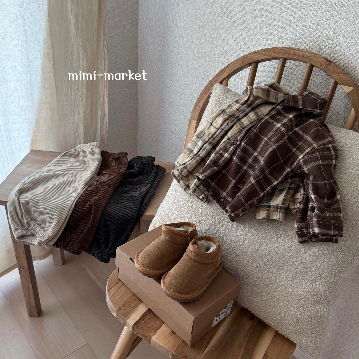 ［mimi market］Check shirt