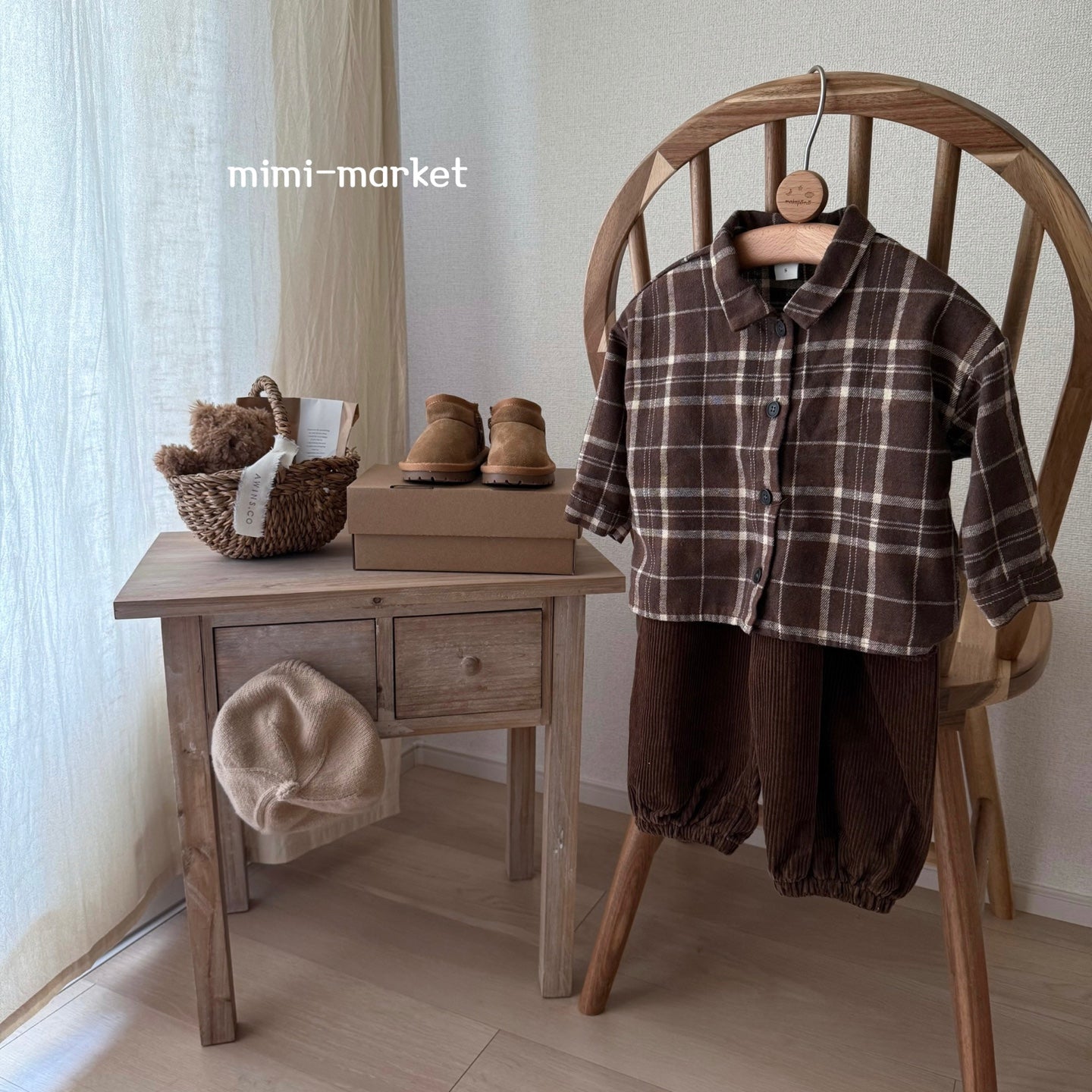 ［mimi market］Check shirt