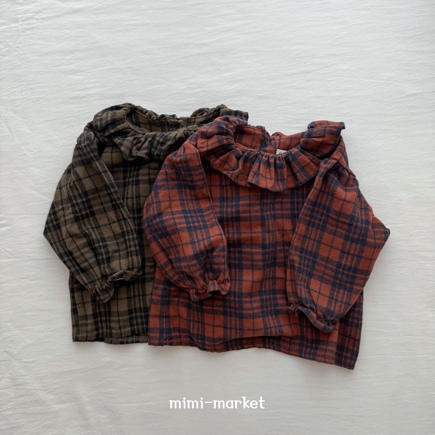 ［mimi market］Check heidi blouse
