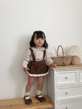 ［mimi market］Corduroy frill cancan skirt