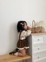 ［mimi market］Corduroy frill cancan skirt