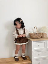 ［mimi market］Corduroy frill cancan skirt