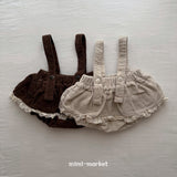 ［mimi market］Corduroy frill cancan skirt