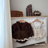 ［mimi market］Corduroy frill cancan skirt