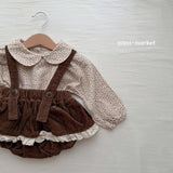 ［mimi market］Corduroy frill cancan skirt