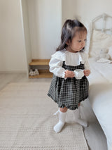 ［mimi market］Check frill one-piece