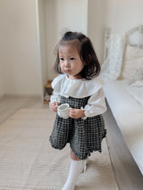 ［mimi market］Check frill one-piece