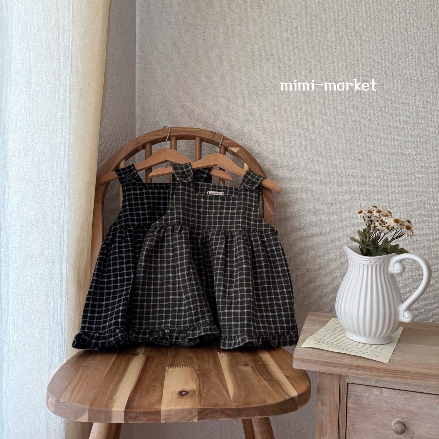 ［mimi market］Check frill one-piece