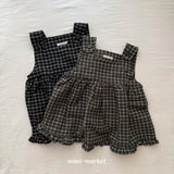 ［mimi market］Check frill one-piece