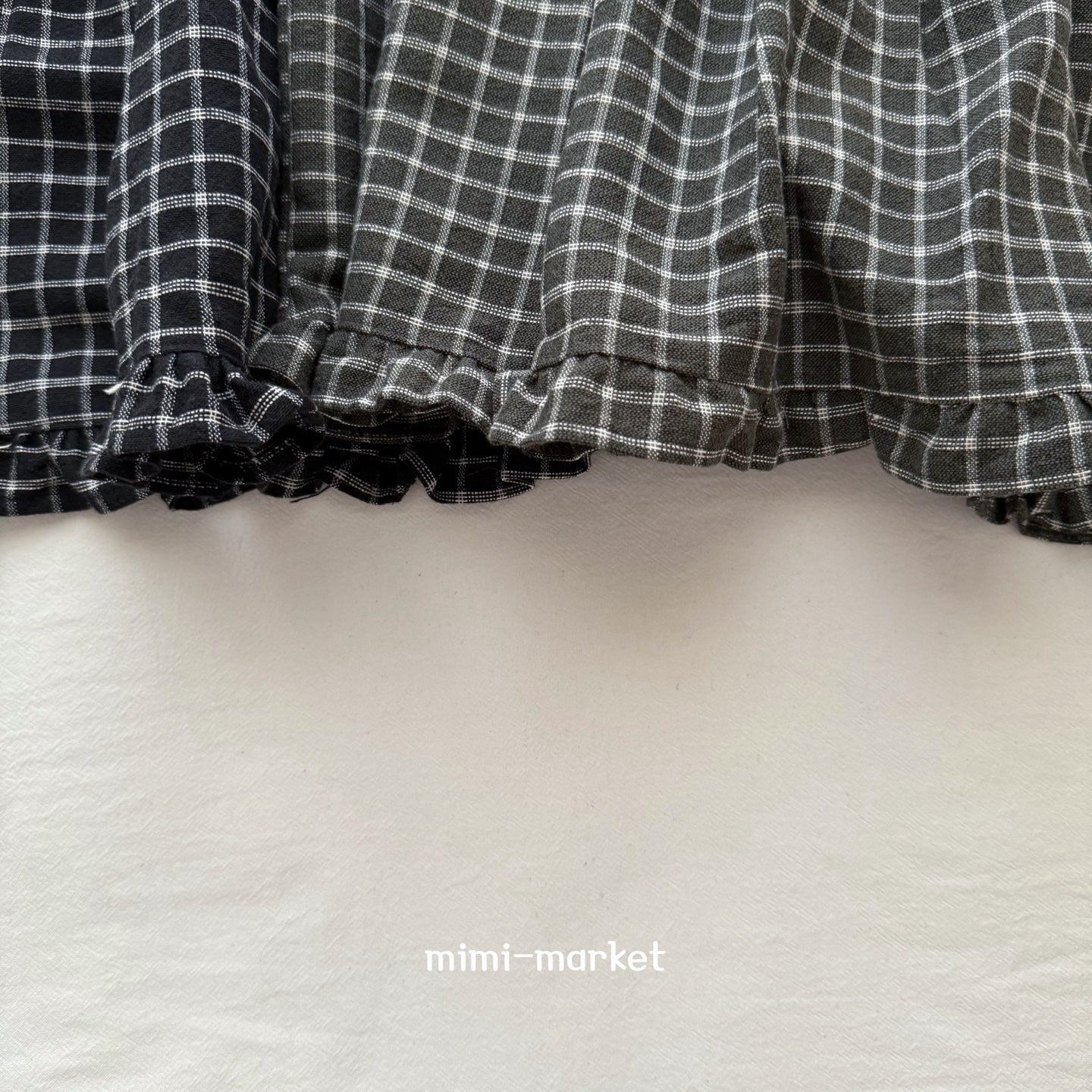 ［mimi market］Check frill one-piece