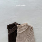 ［mimi market］Frill jacquard tops