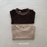［mimi market］Frill jacquard tops