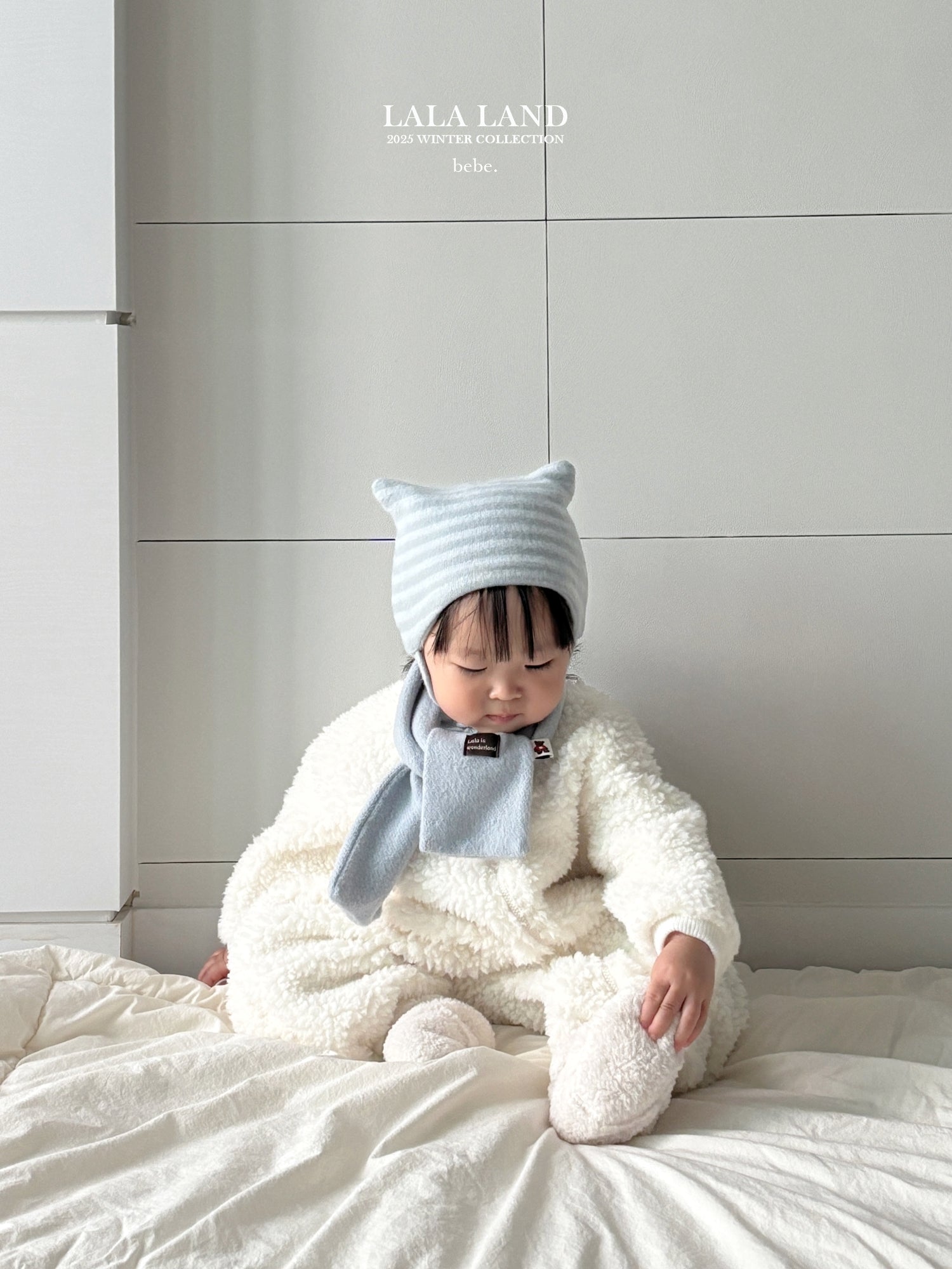 ［Lala land］Curly knit muffler (baby)