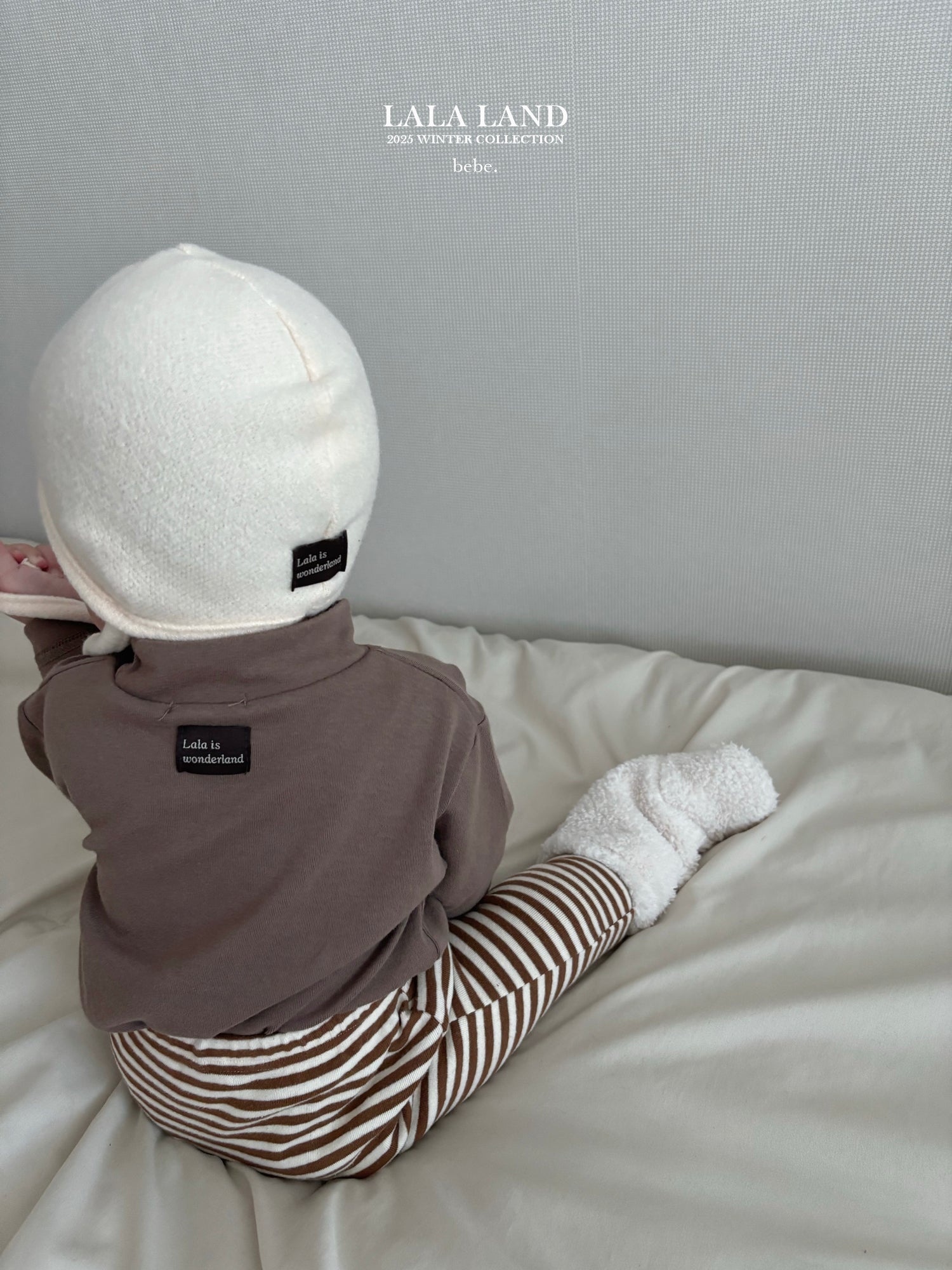 ［Lala land］Curly knit bonnet (baby)