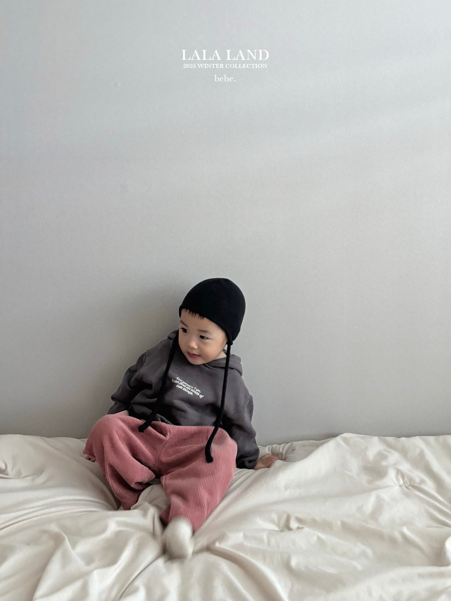 ［Lala land］Curly knit bonnet (baby)