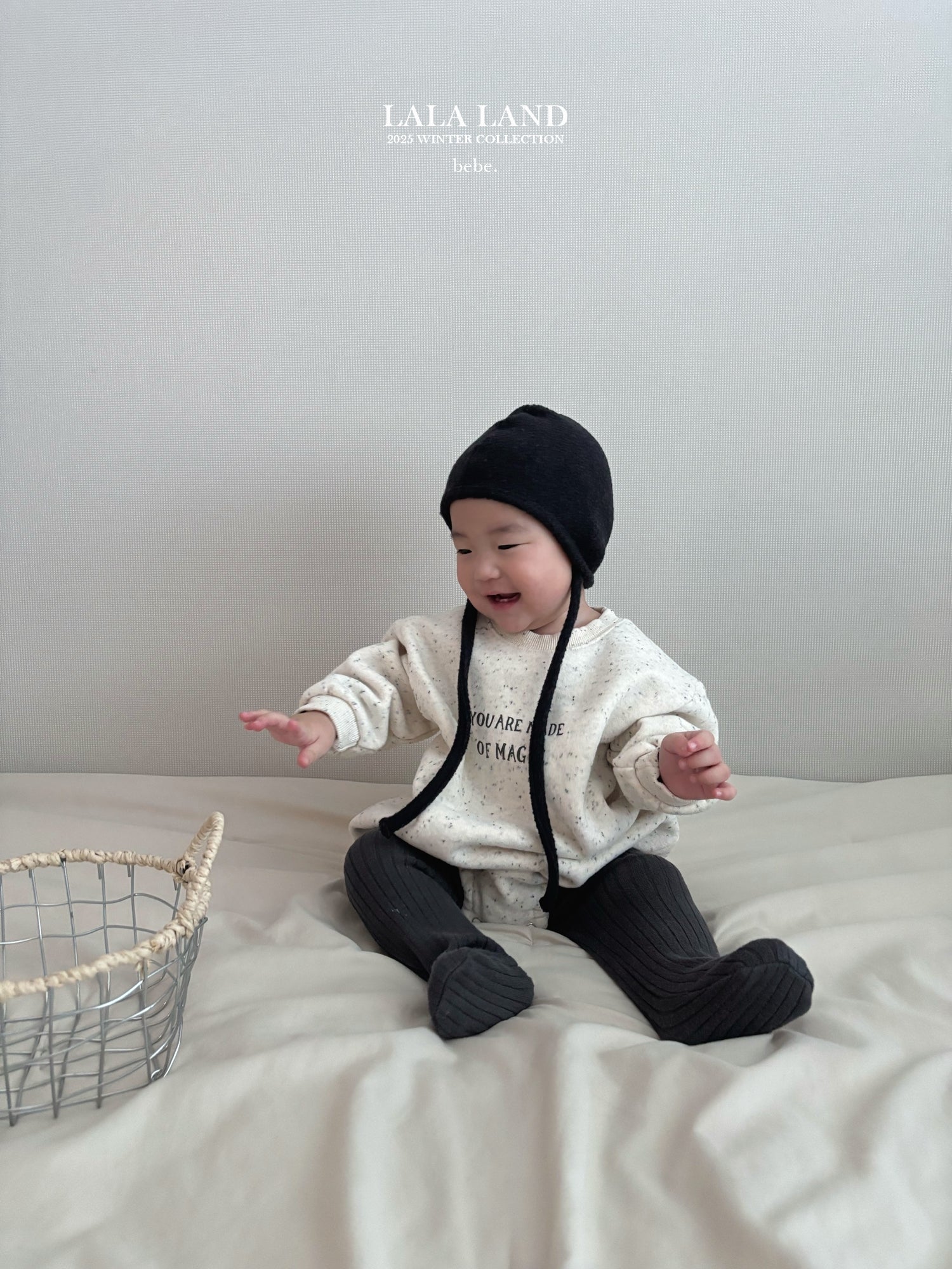 ［Lala land］Curly knit bonnet (baby)