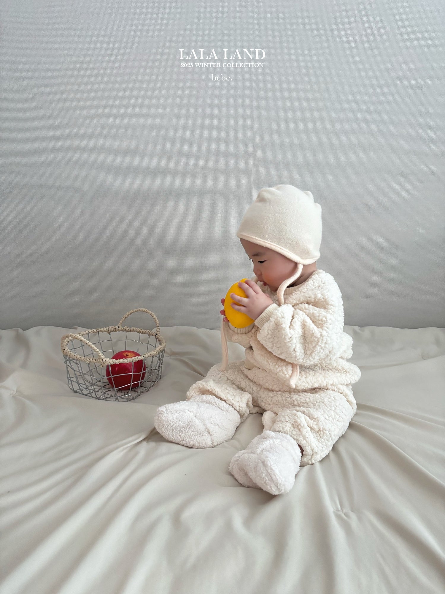 ［Lala land］Curly knit bonnet (baby)