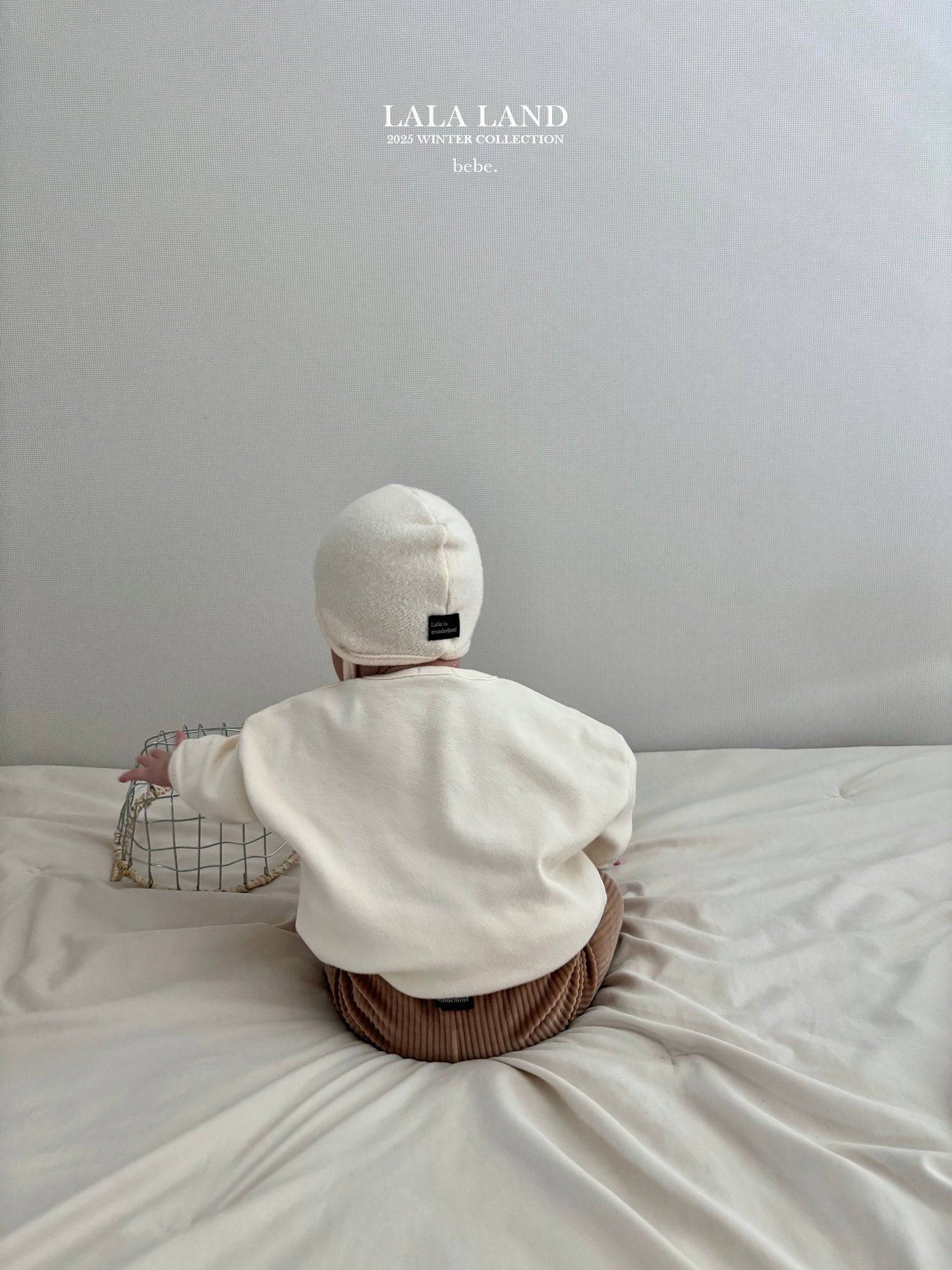 ［Lala land］Curly knit bonnet (baby)